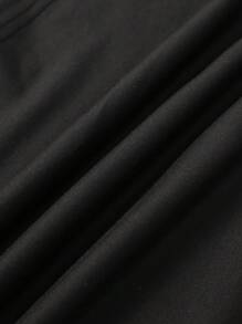 Summer And Spring Patterned T-Shirts, Short-Sleeved Round Neck Casual Tops, Women's Clothing - 黑色 - 查看 5