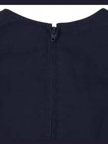 The Children's PLACE Girls Uniform Belted Jumper School Cotton Twill Round Neck Above The Knee Length