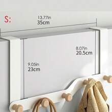 1pc Modern Minimalist Over-The-Door Hanger Hook, No-Drill Bedroom Door Mounted Clothes Organizer Rack