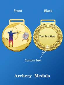 1pc Custom Personalized Text Design,Archery Medals, Logo Medal , Customized Zinc Alloy Metal, Sport Medals,﻿ Medal With Ear Of Wheat,Marathon Medal,Run, Competition, Concert,Run Competition.,Sports Events, Companies,Competitions, Winter, Summer, Spring, Autumn,Men And Women,School