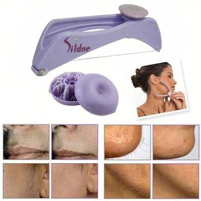 1 件装女士脱毛器迷你面部脱毛器弹簧穿线面部脱毛器适用于脸颊眉毛 DIY 化妆美容工具