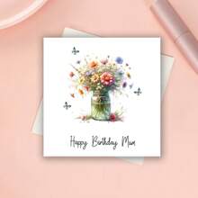 Floral Greeting Cards For Mom, Birthday Cards For Mom, Greeting Cards For Mom, Special Birthday Cards For Mom, From Daughter, Best Friend With Mom