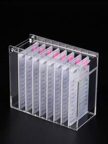 1 peça/Conjunto/8 peças Estojo de Armazenamento Acrílico para Cílios - Suporte para Cola de Extensão de Cílios, Paleta Individual de Azulejo para Ferramentas de Enxerto de Cílios, 1 peça /1 conjunto/8 peças Almofada Acrílica para Cílios, Suporte de Almofada Acrílica para Cílios Individuais/ Almofada de Comprimidos de Almofada Acrílica/ Acrílica Almofada de Tabuleiro para Cola de Extensão de Cílios