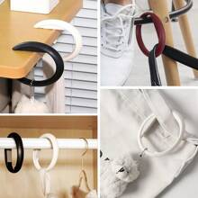 3 PCS Foldable Handbag Hangers For Tables - Portable Desk Hooks For Women's Bags - ABS Material - Ideal For Cafes, Libraries, And More