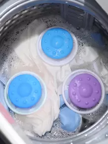 1/2/4pcs Washing Machine Filter Mesh Bag, Universal Round Shape Lint Remover Paper Trap For Drum Washer Cleaning Tools - Multicolor - View 9