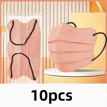10pcs Disposable 3D Face Masks For Women, Fashion, Multi-Color, Breathable, Dust-Proof & UV Protection - Multicolor - View 6