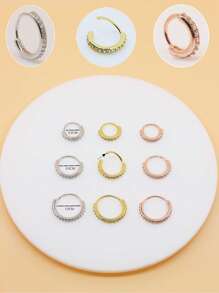 1pc Zirconia Stone Open Nose Ear Ring Septum Earrings Septum Ring Piercing Fashion Jewelry