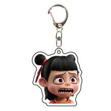 Nezha 2 Magical Child Havoc In Heaven Peripherals Cute Funny Movie Decor Backpack Charm Acrylic Keychain Small Gift - Multicolor - View 3