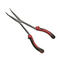 Alicates de pesca de punta larga de acero inoxidable y acero al carbono, removedor de anzuelos de largo alcance, herramienta de pesca en agua salada - Rojo - Ver 2