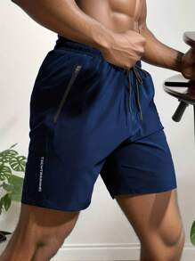 3pcs Men's Mixed Color Casual Sports Fitness Running Shorts, Summer