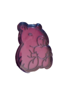 cortador para galleta capibara corazón cortador+ sello  cortador para galleta decoración con royal icing - Morado Violeta - Ver 2