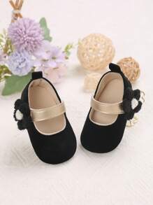 1 Pair Flower Decor Princess Infant Shoes Toddler Soft Sole Shoes