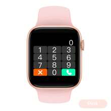 Montre intelligente avec bracelet en silicone pour adolescents, écran tactile TFT HD de 1,44", prévisions météorologiques, suivi multisports, alarme, affichage de la date, lecteur de musique, rappel d'appel téléphonique, compatible avec Android et IOS, convient pour les cadeaux, l'école, le sport, la fête