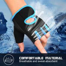 Unisex One Size Fits All Sports Gloves For Workout, Gym Training, Basic Exercise - Multicolor - View 1