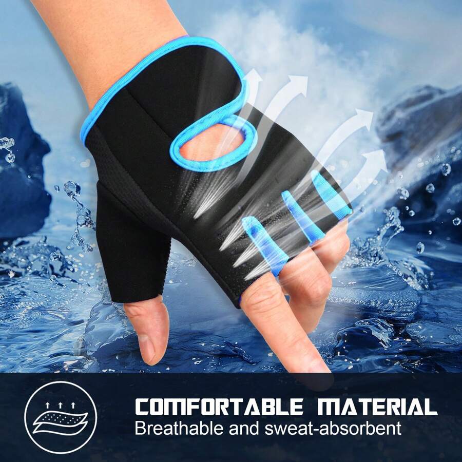 Unisex One Size Fits All Sports Gloves For Workout, Gym Training, Basic Exercise - Multicolor - View 1