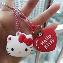Sanrio Silicone Keychain Set For Lover, Friend, Cute Cartoon Charms, Good For Bags & Keys, Perfect Birthday, Valentine's Day Gifts, Party Favors
