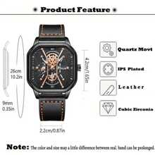 3PCS Gift Set, Including Watch, Sunglasses, Wallet, A Unique Combination For Men To Exude Your Charm - Black - View 4