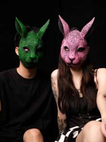 1pc3D Rabbit Animal Mask Festival Party Dress Up Stage Props