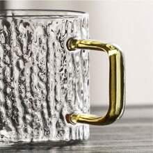 12/6/4/2 Stücke Set Berentextur 150ml kompakte, elegante, hitzebeständige, transparente konzentrierte Kaffee-Gläser, Kaffeetasse, Glas-Tasse, Kung-Fu-Heißgetränke-Tasse, Kaffee-Zubehör Tee Set