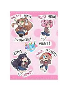 1 件游戏 Dokis D-Dokis 俱乐部海报动漫女孩海报帆布画壁画艺术海报客厅装饰家居装饰画无框 - 彩色 - 查看 11