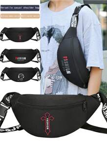 男士新款胸包男士轻便尼龙帆布胸包休闲运动男式腰包