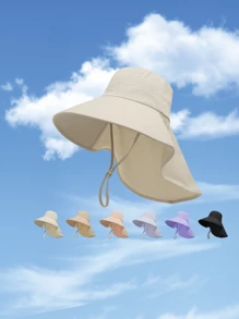 1pc Women's Summer Lightweight Breathable Foldable Wide-Brim Sun Hat, UPF Protection, Ideal For Outdoor/Work