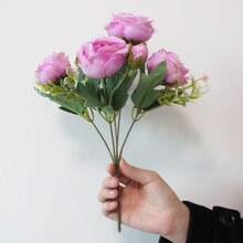 3PCS, Artificial Wedding Bouquet Of Roses, Imitation Plant Plastic Love Grass Fruit Foam Ball Combination Of Flowers, 31CM Long, Easter Mother's Day Wedding Decoration, Daily Party Activities Decoration, Hand Bouquet, Home Indoor And Outdoor Decoration, Table Decoration, Vase Decoration, Fireplace Wall Decoration, Outdoor Yard Decoration Gifts Birthday Graduation