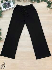 Men's Casual Straight Leg Pants, Polyester, Cotton And Spandex Fabric, Functional Pockets, Elastic Waist And Drawstring Adjustment, Smooth Texture And Solid Colors. Cool And Light, Ideal For Spring And Summer Seasons.