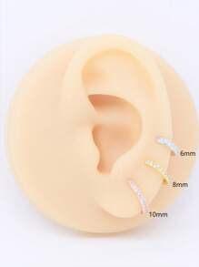 1pc Zirconia Stone Open Nose Ear Ring Septum Earrings Septum Ring Piercing Fashion Jewelry