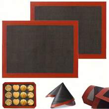 1 件装硅胶烘焙垫，可重复使用烘焙垫，烤架垫，烤箱内衬，蛋糕盘垫，适用于马卡龙、饼干、烘焙工具、厨房配件、家用厨房用品 - 彩色 - 查看 7