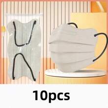 10pcs Disposable 3D Face Masks For Women, Fashion, Multi-Color, Breathable, Dust-Proof & UV Protection - Multicolor - View 7