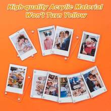 1pc Acrylic Magnetic Refrigerator Photo Frame, Double-Sided Fridge Magnetic Frame Clear Display, Decor For Home Use