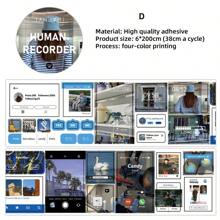 6 * 200 cm wasserabweisender selbstklebender Kontostreifen Landschafts-Aufkleber Dekorativer Handyhülle Tassen-Aufkleber