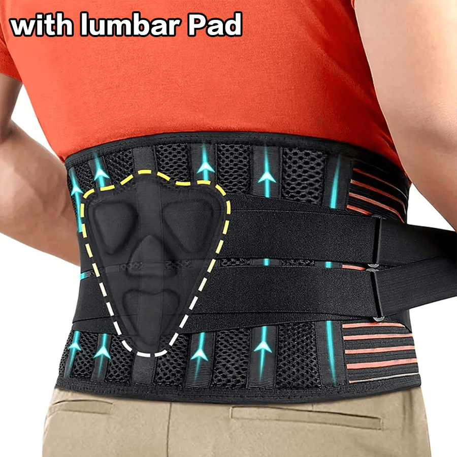 Soporte ajustable y transpirable para la cintura, con almohadilla lumbar, soporte para la cintura, apto para hombres y mujeres, adecuado para accesorios deportivos y de gimnasio, fajas lumbares