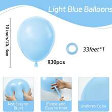 10/20/30/40/50pcs Light Blue Balloon18/12/10/5 Inches Light Blue High-Quality Latex Balloon Suitable For Graduation Parties, Bachelor Parties, Gender Revealing Weddings, Birthdays, Party Decorations