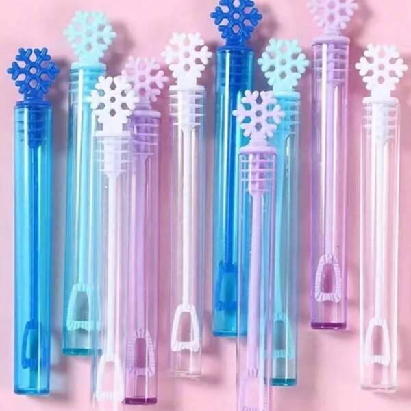 Botella vacía de adorno con burbujas, diseño de muñeco de nieve, dinosaurio, animal, corona, lazo y varita como regalo para decoración de fiesta de boda, cumpleaños o Navidad