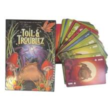 1pc [Festive Delight] Toil & Troublez: Magical Forest Edition - An Exciting Role-Playing Card Game Suitable For Adults, 2-6 Players, 14+ | Featuring Enchanting Frog And Mushroom Designs | Ideal Holiday Gift And Party Game