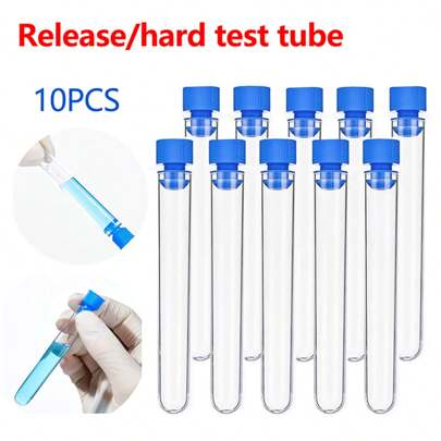 Kontorsmaterial Vetenskapslaboratorium Provrör 10/Pack PS Plastprovrör 12x60mm Skolprovrörstillbehör, Skolmaterial, Tillbaka till skolan