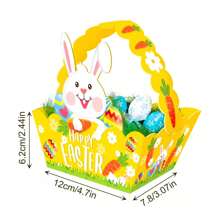 4/8/12 sztuk Wielkanocne Zajączki Jajka Kosze, Tacki Jajka Do Wystawienia, Dekoracje Okna Kuchenne, Pudełka Do Pakowania Pieczenie, Pudełka Na Prezenty Imprezowe