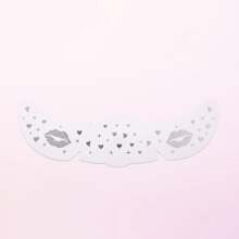 Tatuajes temporales de larga duración para rostro de mujer: labios, estrellas, lazos, parches de maquillaje, perfectos para San Valentín. - qt-0099 - Ver 6