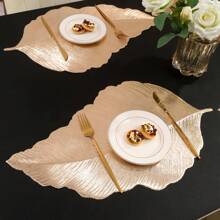 1 pieza Mantel individual con forma de hoja de arce con aislamiento térmico y antideslizante, decoración de estilo americano para mesa de comedor, decoración del hogar, decoración de aniversario, mantel romántico de amor, decoración navideña, boda, fiesta, decoración de cocina y comedor
