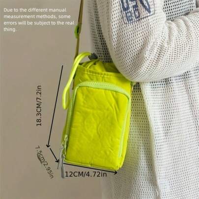 户外徒步水瓶架包，身份证和钥匙存放包，纯色单肩包