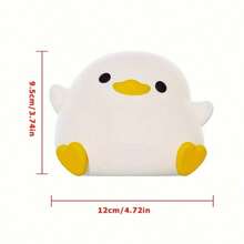 Mositu 1 件可爱鸭形硅胶灯、小夜灯、床头灯、婴儿护理灯、卧室触摸灯、护眼生日礼物、阅读学习灯 - 白色 - 查看 4