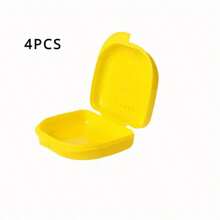 2/4 piezas Caja para dientes para alineación dental, caja conveniente para dientes de leche de niños, estuche grande de dentadura para limpieza y ortodoncia