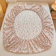 3pcs Ultra Soft Washed Cotton Small Fresh Printed Bed Sheet Three Piece Set, One Medium Double Bed Bed Sheet - Soft, Lightweight, Ultra-Fine Fiber Deep Pocket Bed Sheet 3-Piece Set Includes One Bed Sheet And Two Pillowcases - Hoa nở khắp cây - Xem 7