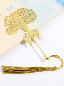 Flower Metal Bookmark, 1 Metal Tassel Bookmark, Gold Hollow Bookmark, Suitable For Book Fans, Writers, Readers, Teenagers, Men, Women, Adults, Essential For Back To School Season - Multicolor - View 15