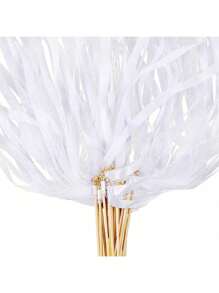 10/30 件蕾丝丝带婚礼魔杖棒香槟丝带飘带派对飘带带铃铛丝绸仙女棒魔杖适用于婚礼、派对、节日庆典、活动