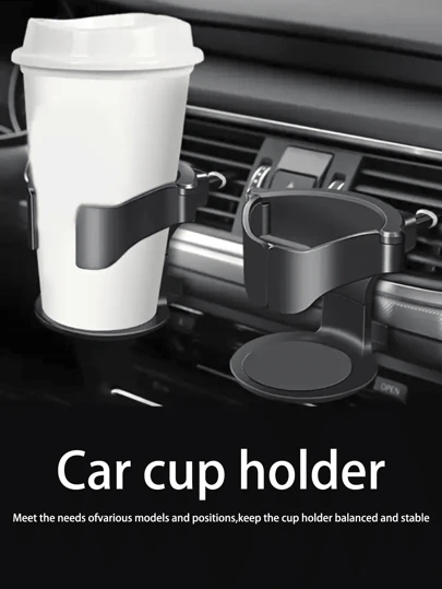 1pc Multi-Function Car Air Vent Cup Holder - Tea Cup Holder - Beverage Holder - Car Ashtray Mounting Bracket