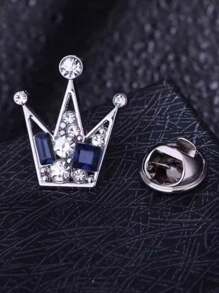 1 件男士西装皇冠形水晶胸针、翻领别针、衬衫夹，与张颂文同款，夏季 - 彩色 - 查看 5