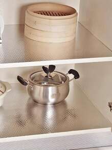 防水耐热自粘银色立方体壁纸，适用于厨房后挡板和炉灶罩 - 銀色 - 查看 7